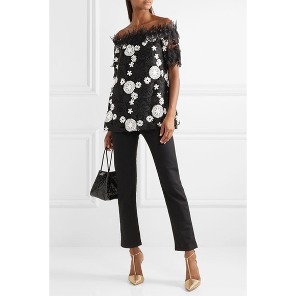 HOST PICK -Naeem Khan Guipure Lace Off-the-Shoulder Top Dress - Picture 6 of 8